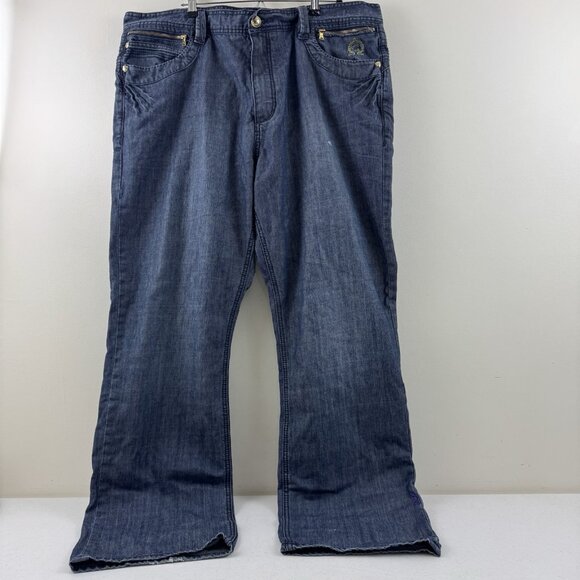 Coogi Jeans Mens 42x35 Blue Baggy Denim Embroidered Pockets Hip Hop Rap Y2K - Picture 2 of 16